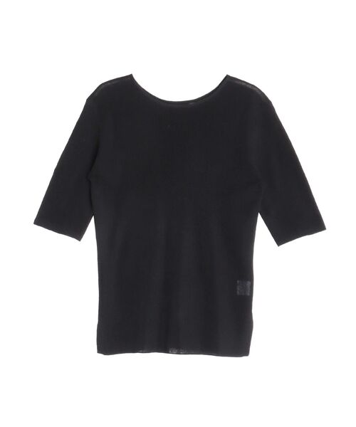 ELENDEEK(エレンディーク)の「2WAYシアーニット【洗濯機洗い可】(ニット/セーター・レディース・イエロー/ブラウン/ブラック/オフホワイト・FREE)」の3枚目の写真