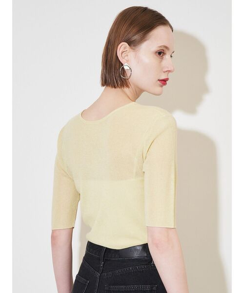 ELENDEEK(エレンディーク)の「2WAYシアーニット【洗濯機洗い可】(ニット/セーター・レディース・イエロー/ブラウン/ブラック/オフホワイト・FREE)」の11枚目の写真