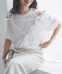 La boutique BonBon | シアーストライプシャツドッキングカットソー(Tシャツ/カットソー)