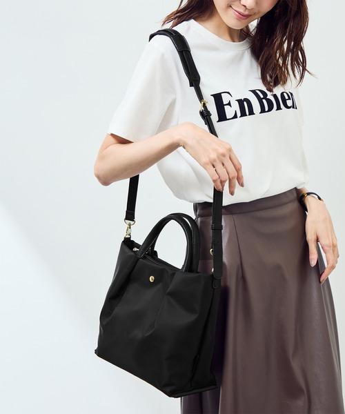 Legato Largo(レガートラルゴ)の「【Legato Largo/レガートラルゴ】肩楽ショルダーバッグ(ショルダーバッグ・レディース・ブラウン系その他3/ネイビー/ブラック/グレー・FREE)」の6枚目の写真