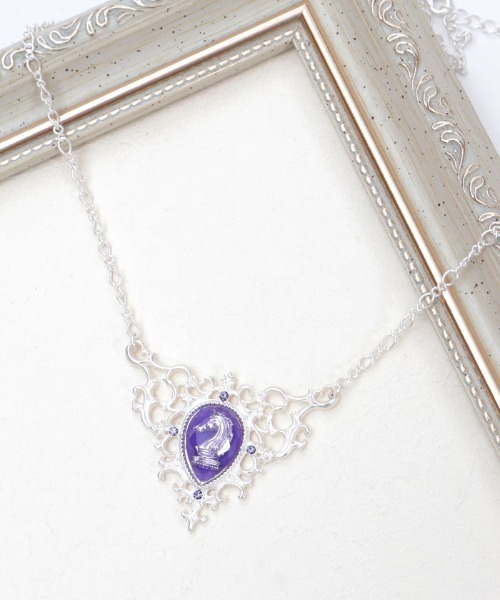 axes femme POETIQUE（アクシーズファムポエティック）の「チェスナイト封入ネックレス（ネックレス・レディース・シルバー/ブラック・FREE）」の3枚目の写真