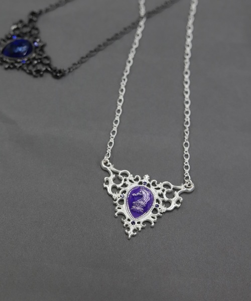 axes femme POETIQUE（アクシーズファムポエティック）の「チェスナイト封入ネックレス（ネックレス・レディース・シルバー/ブラック・FREE）」の4枚目の写真