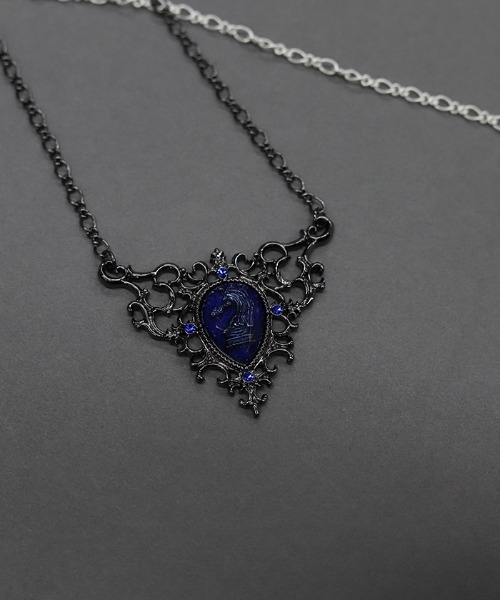 axes femme POETIQUE（アクシーズファムポエティック）の「チェスナイト封入ネックレス（ネックレス・レディース・シルバー/ブラック・FREE）」の5枚目の写真