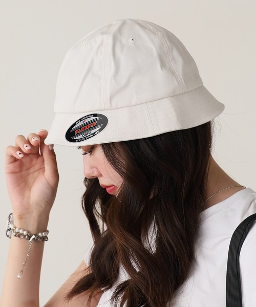 FLEXFIT（フレックスフィット）の「flexfit/フレックスフィット Short Brim Ball Hat バケットハット（ハット・メンズ・ホワイト/ブラウン/グリーン/ブラック・FREE）」の12枚目の写真