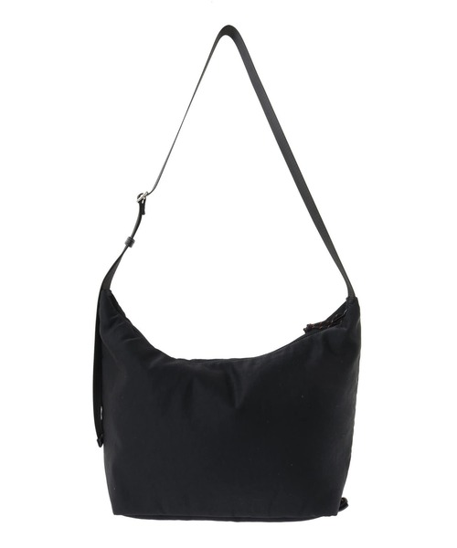 side gather bag／コーデュラブラック SIDE GATHER NYLON PADDED SHOULDER BAG（ショルダーバッグ
