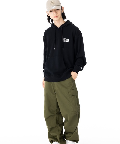 NEW ERA(ニューエラ)の「ニューエラ スウェットパーカー ボックスロゴ ONBSPOTZ別注(パーカー・メンズ・ブラック/ホワイト・XL/L/M/S/XXL)」の19枚目の写真