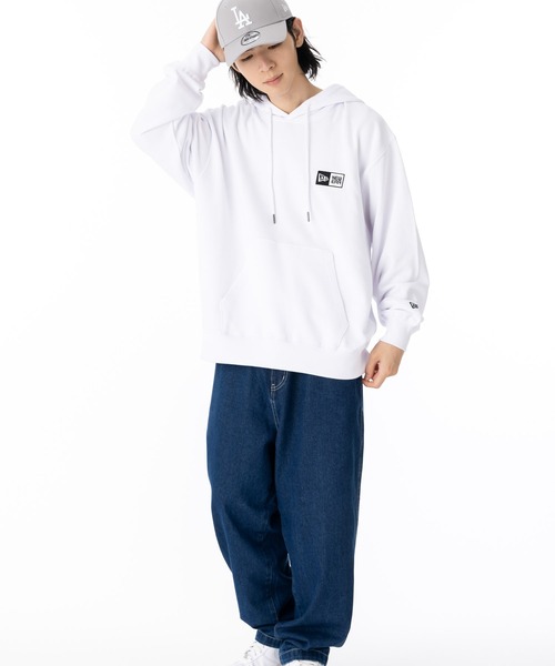 NEW ERA(ニューエラ)の「ニューエラ スウェットパーカー ボックスロゴ ONBSPOTZ別注(パーカー・メンズ・ブラック/ホワイト・XL/L/M/S/XXL)」の6枚目の写真