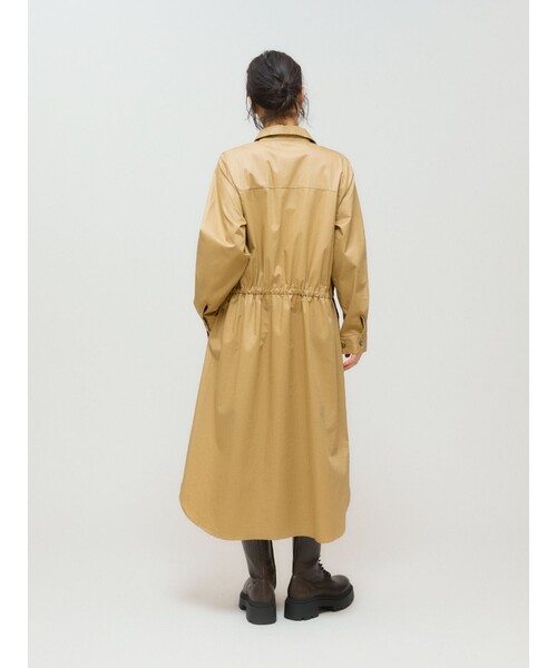 MIDIUMISOLID(ミディウミソリッド)の「MIDIUMISOLID for Ladies ワークシャツワンピース(ワンピース・レディース・ブラック/チャコールグレー/ベージュ・FREE)」の10枚目の写真