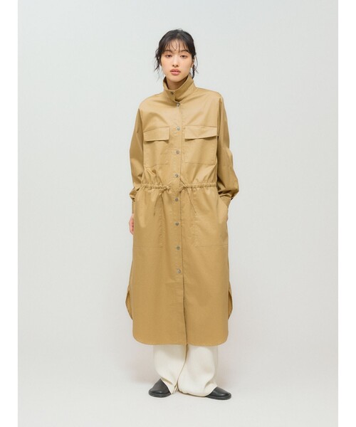MIDIUMISOLID(ミディウミソリッド)の「MIDIUMISOLID for Ladies ワークシャツワンピース(ワンピース・レディース・ブラック/チャコールグレー/ベージュ・FREE)」の11枚目の写真
