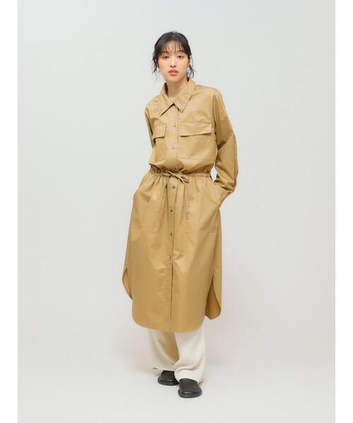 MIDIUMISOLID(ミディウミソリッド)の「MIDIUMISOLID for Ladies ワークシャツワンピース(ワンピース・レディース・ブラック/チャコールグレー/ベージュ・FREE)」の12枚目の写真
