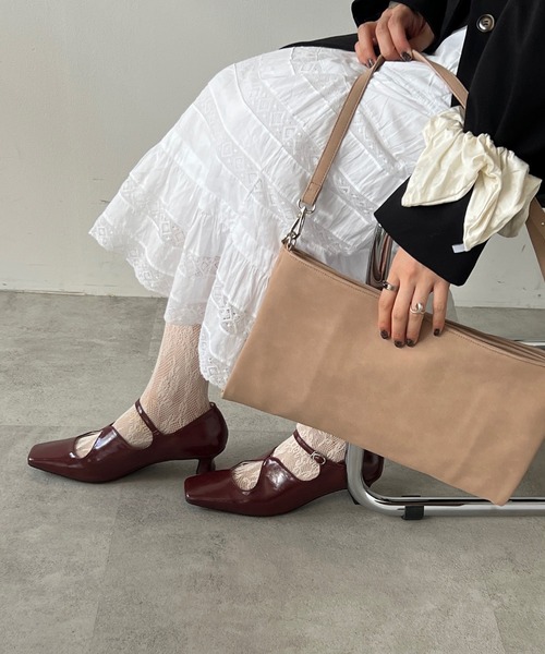 2way suede shoulder tote bag / ツーウェイ スウェード