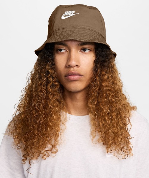 Nike ブラウンメッシュハット ナイキ エイペックス フューチュラ ウォッシュ加工 バケット