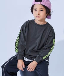 devirock | 綿100％ デビラボ BIGシルエット 袖プリント袖リブ 長袖Tシャツ(Tシャツ/カットソー)