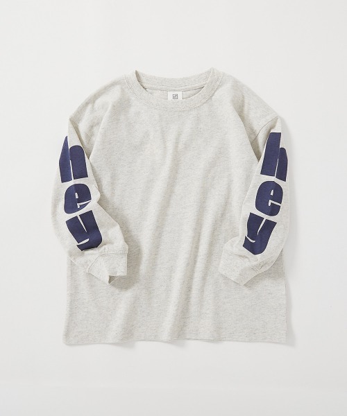 devirock（デビロック）の「綿100％ デビラボ BIGシルエット 袖プリント袖リブ 長袖Tシャツ（Tシャツ/カットソー・キッズ・ブラック系その他/ブラック系その他3/ブラック系その他5/ベージュ系その他3/ブラック系その他2/グレー系その他/イエロー系その他/ベージュ系その他/ブラック系その他4/ベージュ系その他2/ブラック系その他6/ベージュ系その他4/ブルー系その他・90cm/100cm/110cm/120cm/130cm/140cm/150cm/160cm）」の21枚目の写真