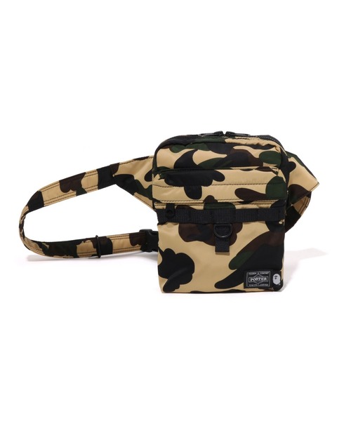A BATHING APE アベイシングエイプ猿迷彩ウエストポーチ ボディバッグ PORTER 1ST CAMO BODY BAG（ボディバッグ/ウエストポーチ）｜A