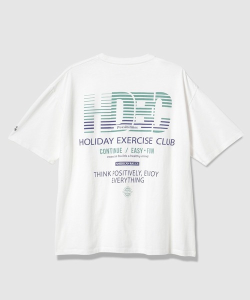 BAYFLOW(ベイフロー)の「【AMERICAN RAG CIE】EXERCISE TEE(ユニセックス)(Tシャツ/カットソー・メンズ・ホワイト・MEDIUM/LARGE)」の1枚目の写真