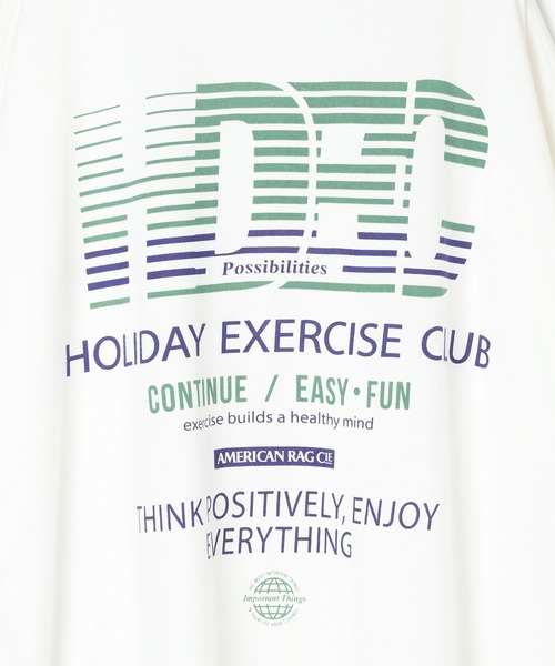 BAYFLOW(ベイフロー)の「【AMERICAN RAG CIE】EXERCISE TEE(ユニセックス)(Tシャツ/カットソー・メンズ・ホワイト・MEDIUM/LARGE)」の2枚目の写真