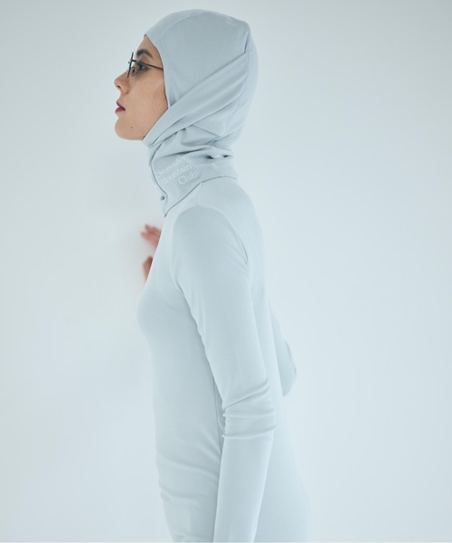 SEA（シー）の「Seavalley Mountain Club バラクラバ（ニットキャップ/ビーニー・レディース・チャコールグレー/ブルー・ONE SIZE）」の2枚目の写真