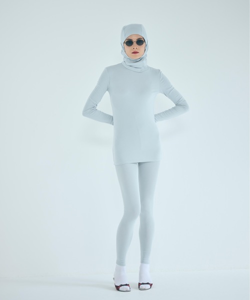 SEA（シー）の「Seavalley Mountain Club バラクラバ（ニットキャップ/ビーニー・レディース・チャコールグレー/ブルー・ONE SIZE）」の3枚目の写真