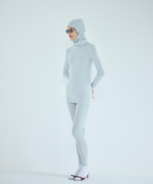 SEA（シー）の「Seavalley Mountain Club バラクラバ（ニットキャップ/ビーニー・レディース・チャコールグレー/ブルー・ONE SIZE）」の4枚目の写真