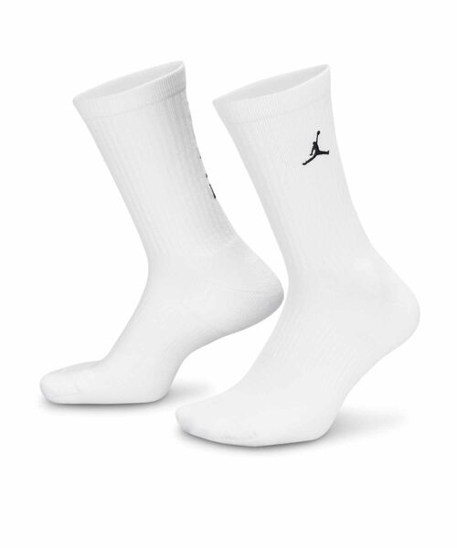 JORDAN BRAND(ジョーダンブランド)の「ジョーダン エブリデイ クルー ソックス (1足) / Jordan Everyday Crew Socks (1 Pair) HV1174-100 White(ソックス/靴下・メンズ・ホワイト・25-27/23-25/21-23/27-29)」の1枚目の写真