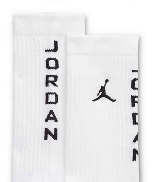 JORDAN BRAND(ジョーダンブランド)の「ジョーダン エブリデイ クルー ソックス (1足) / Jordan Everyday Crew Socks (1 Pair) HV1174-100 White(ソックス/靴下・メンズ・ホワイト・25-27/23-25/21-23/27-29)」の4枚目の写真