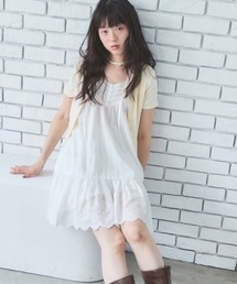 archives | スカラップコットンレースノースリミニワンピース(ワンピース)