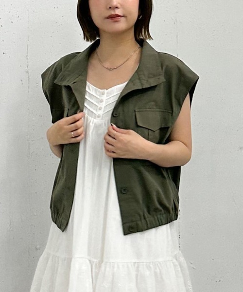 archives（アルシーヴ）の「スカラップコットンレースノースリミニワンピース（ワンピース・レディース・オフホワイト/ブラック・MEDIUM）」の13枚目の写真