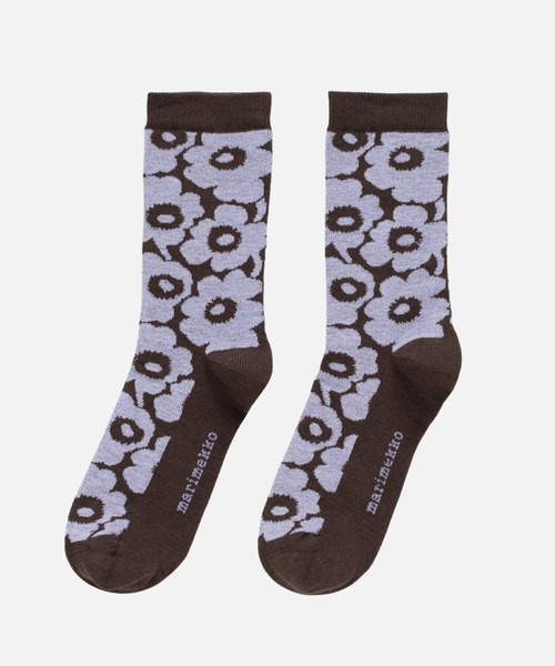 marimekko（マリメッコ）の「【Kids】  Makeinen Unikko  / socks（ソックス/靴下・キッズ・ラベンダー/レッド・31/19/22/25/28）」の2枚目の写真