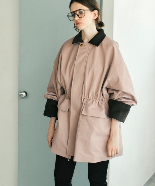 衿配色ミリタリーオーバージャケット（ミリタリージャケット）｜THE