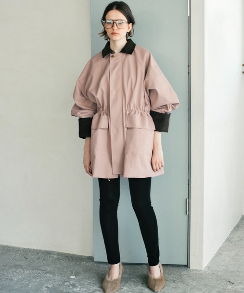 衿配色ミリタリーオーバージャケット（ミリタリージャケット）｜THE