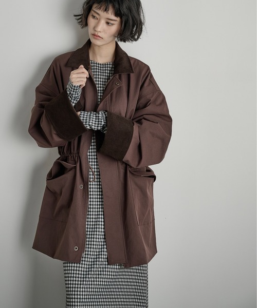 THE YOn(ザヨン)の「衿配色ミリタリーオーバージャケット(ミリタリージャケット・レディース・ピンク/ワイン/オリーブ・FREE)」の16枚目の写真