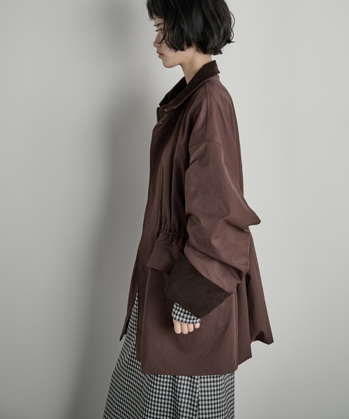 THE YOn(ザヨン)の「衿配色ミリタリーオーバージャケット(ミリタリージャケット・レディース・ピンク/ワイン/オリーブ・FREE)」の17枚目の写真