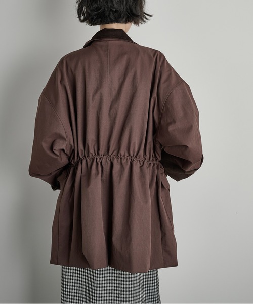 THE YOn(ザヨン)の「衿配色ミリタリーオーバージャケット(ミリタリージャケット・レディース・ピンク/ワイン/オリーブ・FREE)」の18枚目の写真