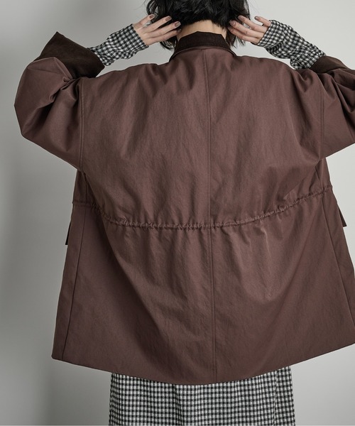THE YOn(ザヨン)の「衿配色ミリタリーオーバージャケット(ミリタリージャケット・レディース・ピンク/ワイン/オリーブ・FREE)」の11枚目の写真