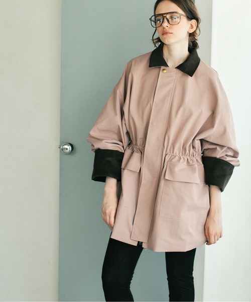 衿配色ミリタリーオーバージャケット（ミリタリージャケット）｜THE