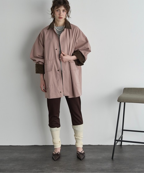 衿配色ミリタリーオーバージャケット（ミリタリージャケット）｜THE