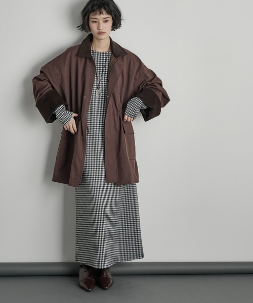 THE YOn(ザヨン)の「衿配色ミリタリーオーバージャケット(ミリタリージャケット・レディース・ピンク/ワイン/オリーブ・FREE)」の19枚目の写真