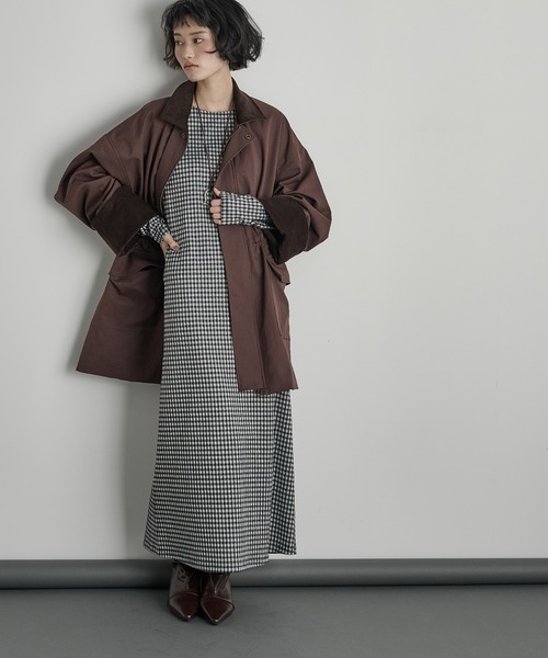 THE YOn(ザヨン)の「衿配色ミリタリーオーバージャケット(ミリタリージャケット・レディース・ピンク/ワイン/オリーブ・FREE)」の20枚目の写真