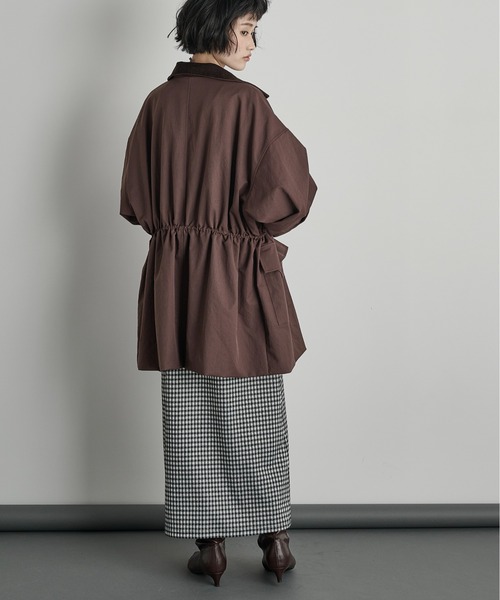 THE YOn(ザヨン)の「衿配色ミリタリーオーバージャケット(ミリタリージャケット・レディース・ピンク/ワイン/オリーブ・FREE)」の22枚目の写真