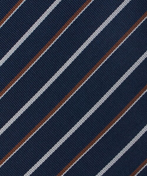 green label relaxing(グリーンレーベルリラクシング)の「GLR シルク② 8.0cm ストライプ4 ネクタイ(ネクタイ・メンズ・ダークブラウン/ネイビー・FREE)」の5枚目の写真