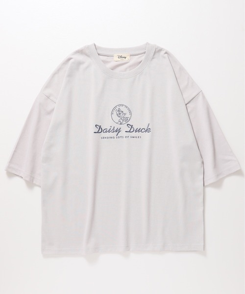 Disney(ディズニー)の「【DISNEY/ディズニー】プリント7分袖WIDEシルエットTシャツ ミッキー/ミニー/ドナルド/デイジー(Tシャツ/カットソー・レディース・ライトピンク/ライトグレー/マスタード/ミント・MEDIUM/LARGE)」の5枚目の写真