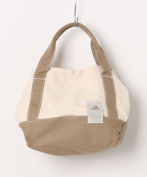 adidas（アディダス）の「《adidas》ｳｨﾒﾝｽﾞ ｷｬﾝﾊﾞｽﾄｰﾄ（トートバッグ・レディース・ホワイト×ブラウン/ホワイト×ブルー・フリー）」の2枚目の写真