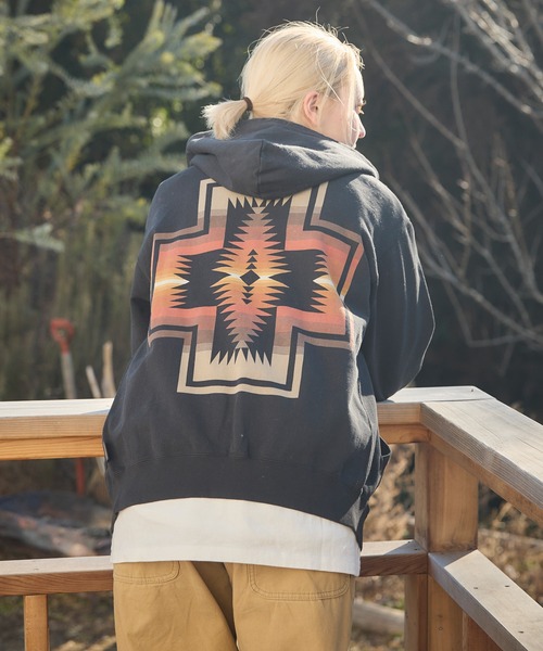 PENDLETON/ペンドルトン ロングスリーブ バックプリント ジップアップ