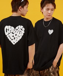 ハート ロゴ 天竺 半袖Tシャツ