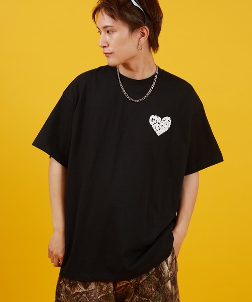 improves(インプローブス)の「ハート ロゴ 天竺 半袖Tシャツ(Tシャツ/カットソー・メンズ・ホワイト/ブラック・MEDIUM/LARGE)」の5枚目の写真