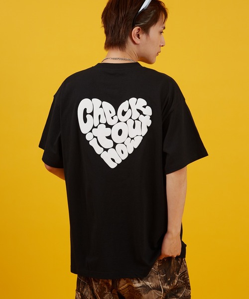 improves(インプローブス)の「ハート ロゴ 天竺 半袖Tシャツ(Tシャツ/カットソー・メンズ・ホワイト/ブラック・MEDIUM/LARGE)」の3枚目の写真