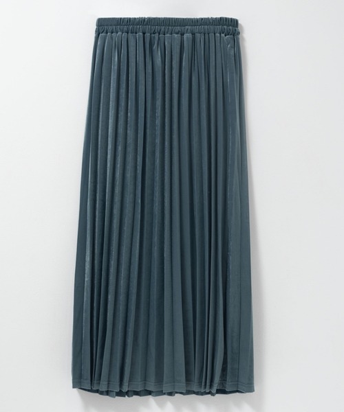 NAVY（ネイビー）の「nAvy ベロアプリーツスカート（スカート・レディース・ブラウン/モスグリーン/ブラック・M/L）」の3枚目の写真