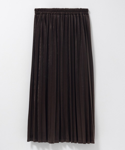NAVY（ネイビー）の「nAvy ベロアプリーツスカート（スカート・レディース・ブラウン/モスグリーン/ブラック・M/L）」の5枚目の写真