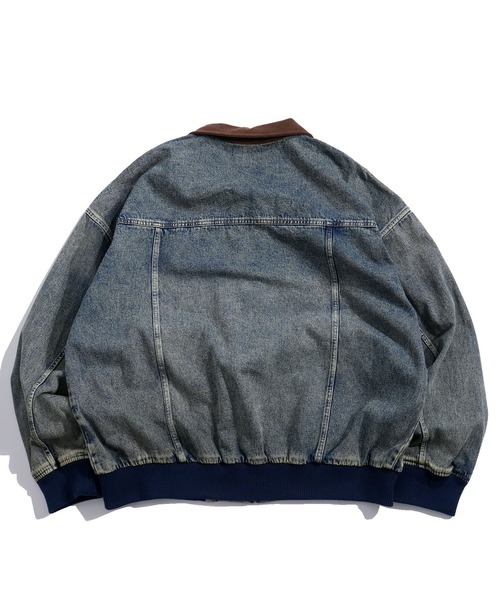 Starting Over(スターティングオーバー)の「ヴィンテージライク デニム ダック ショートブルゾン コットン ジップアップ ハンティングジャケット(ブルゾン・メンズ・ブラック/ベージュ/ブラウン/ブルー・M/L)」の8枚目の写真